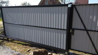 Купить сваи для ворот в Краснокамск. Заказать ворота на сваях под ключ от 21746 руб